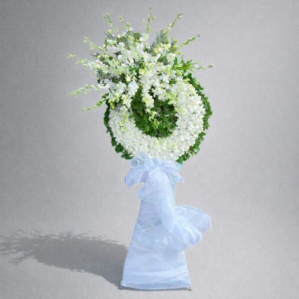 kệ hoa chia buồn lan thái trắng