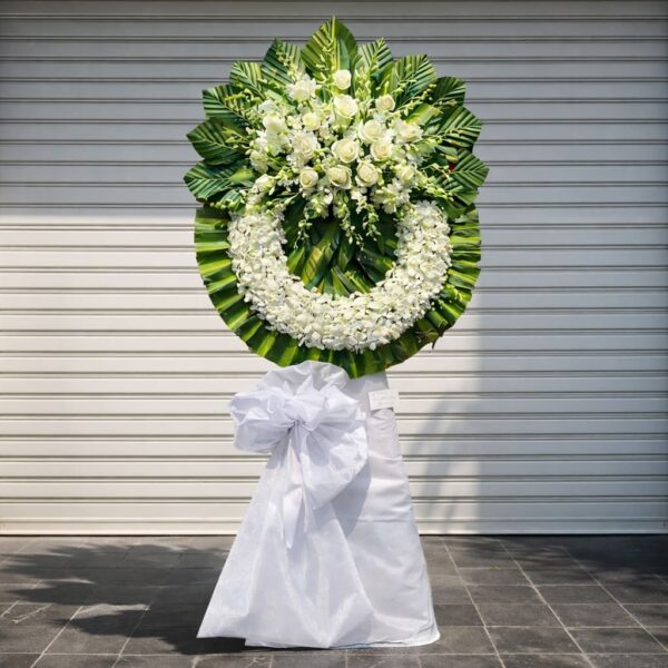 kệ hoa chia buồn lan trắng